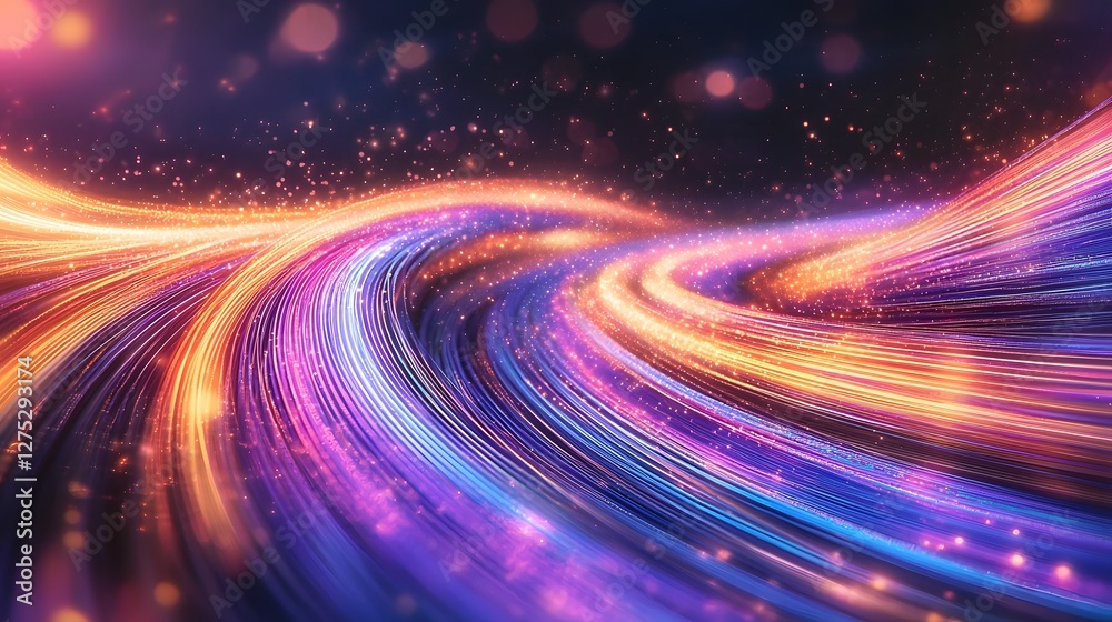Poster Energetic and Immersive Abstract Visualization of High Speed Internet Connectivity