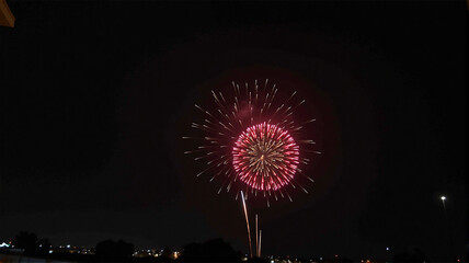 fireworks in the city