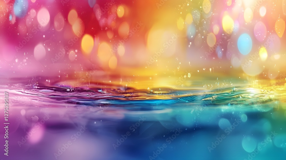 Aufkleber glowing and fluid abstract rainbow background with dreamy soft blur effect embodying lgbtq pride and