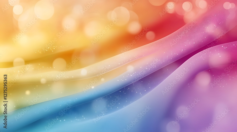 Poster A mesmerizing and luminous abstract color spectrum background featuring a delicate out of focus rainbow gradient that conveys expression  The vibrant dynamic gradient creates a visually stunning