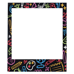 photo frame with school doodle elements © gurlinthetri