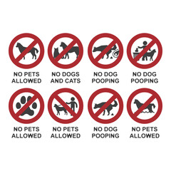 no pets allowed, flat logo