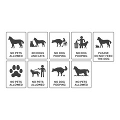 Obraz premium no pets allowed, flat logo