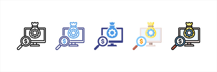 Search Multistyle Icon Set