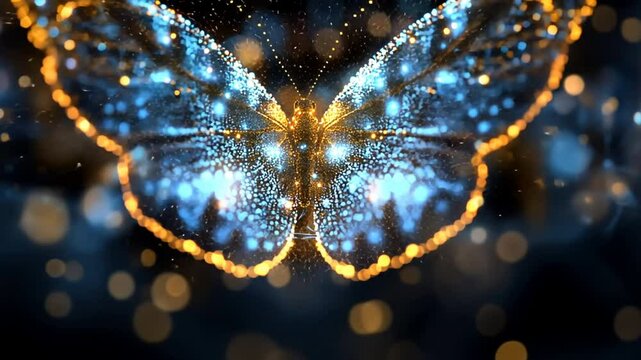 butterfly on black background