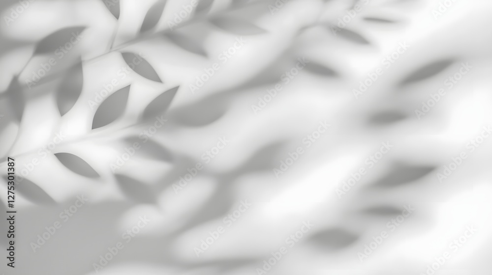 Poster organic modern abstract composition of natural tree leaves shadow offering a fresh and contemporary 