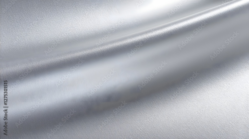 Poster Abstract shiny gray metallic aluminum texture background with soft elegant light waves creating a modern and minimalist aesthetic  Digital with a luxurious calming and experimental look and feel