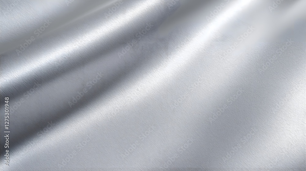 Poster Elegant and futuristic abstract background with smooth silver aluminum texture shimmering gray paper like surface and soft light wave reflections creating a sleek and modern design