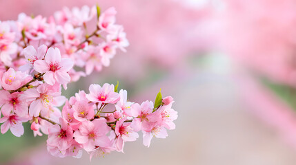 Delicate Pink Cherry Blossoms in Spring Bloom (2)