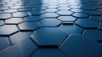 Obraz premium Abstract blue hexagon tech texture background