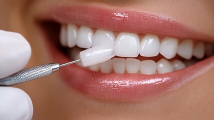 Perfect smile achieved with dental veneer placement for aesthetic improvement