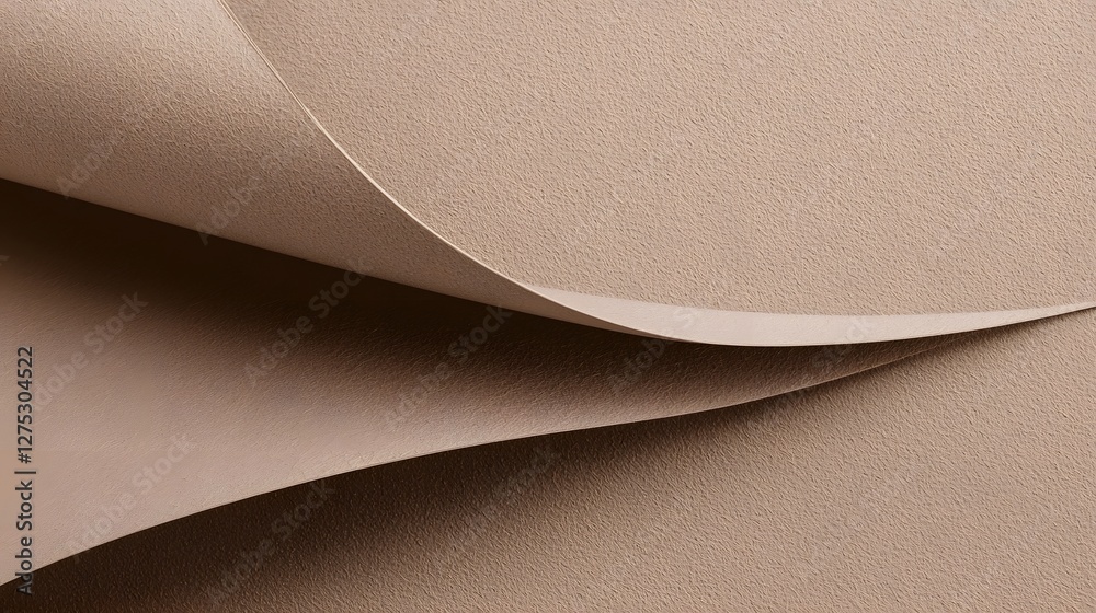 Aufkleber sophisticated and contemporary mocha toned abstract background with elegant curved paper textures an