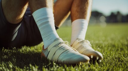 Sports injury from a broken toe during football. Featuring rehabilitation and recovery