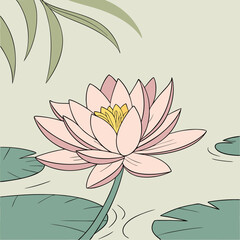vector illustration of a lily
