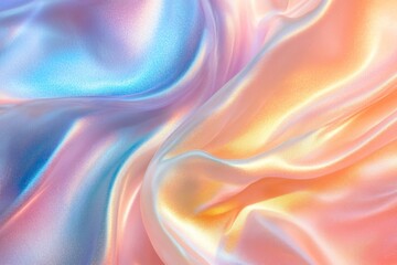 Obraz premium Stunning Iridescent Pastel Silk Fabric Texture