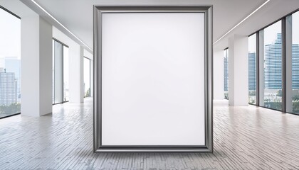 Minimalist 3D Rendering White Clear Hallway Interior Showcasing Modern Artistry and Sleek Elegance in a Futuristic Setting, Illuminated by Soft Ambient Lighting.