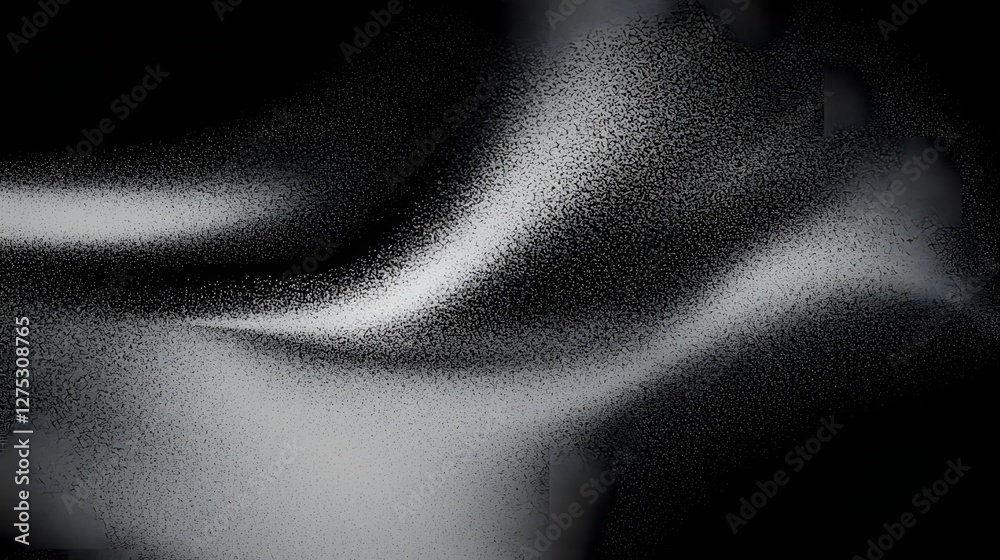Poster Sophisticated monochrome gradient background with a fine grainy noise texture offering a clean and minimalist aesthetic suitable for digital designs presentations