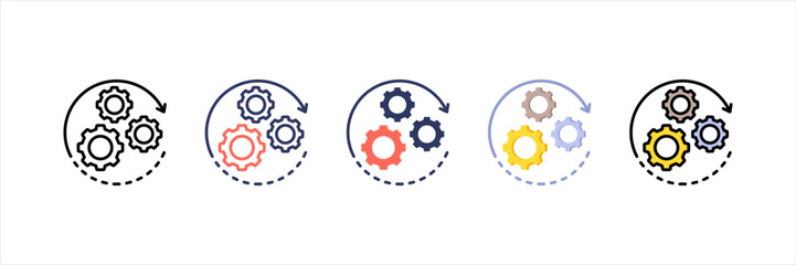 Processing Multistyle Icon Set