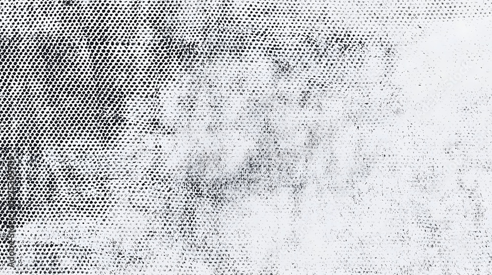 Poster Scanned paper with a halftone faded gradient texture featuring a grunge halftone grit background and a white to black sand noise effect overlay creating a vintage and look