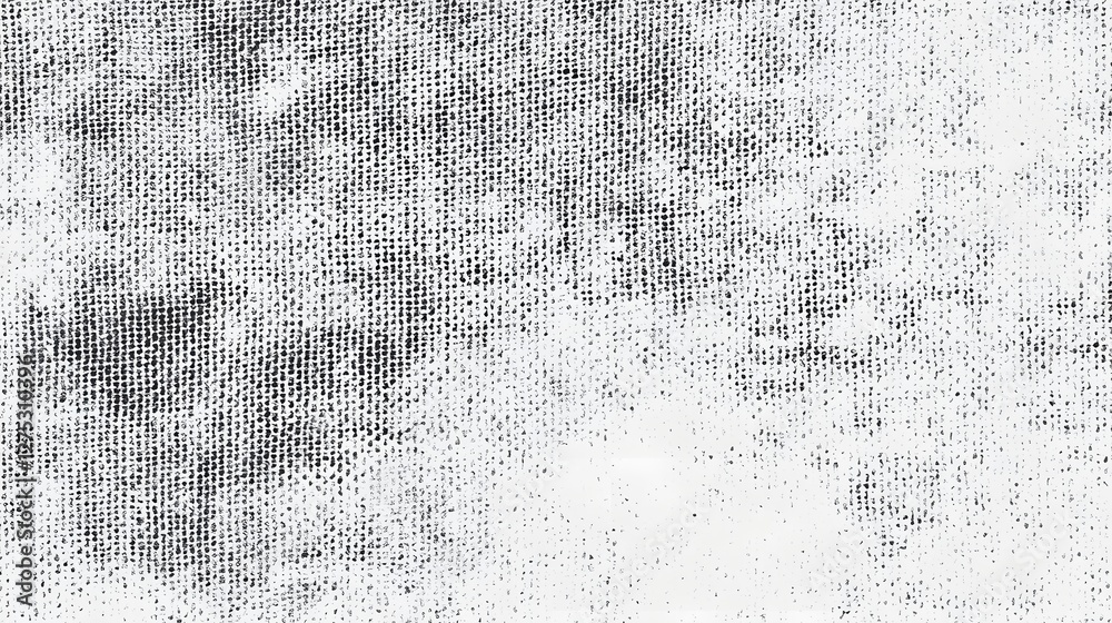 Fototapete faded halftone grit scanned paper background with sand noise overlay in black and white creating a r