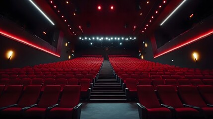 empty red movie theater seats