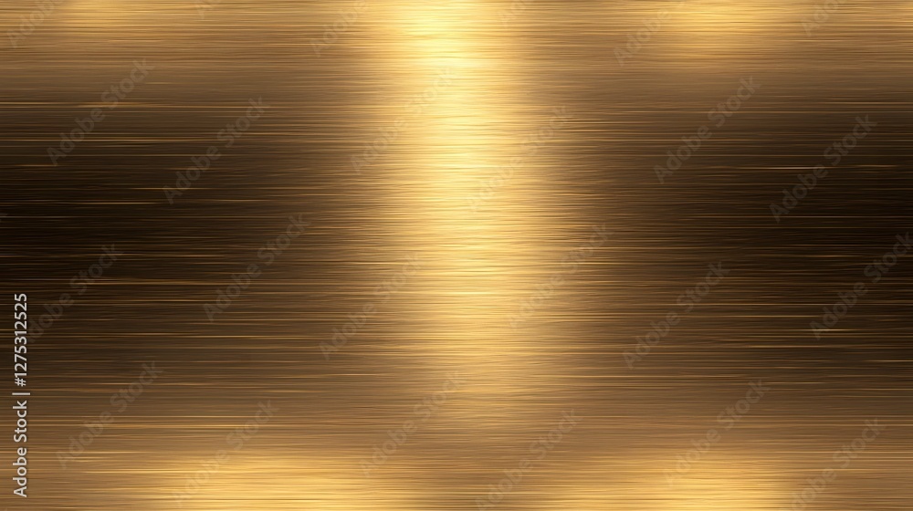 Leinwandbilder Sophisticated and shiny brushed gold texture with a balanced blend of soft highlights and linear grain offering a premium aesthetic suitable for luxury backgrounds product packaging