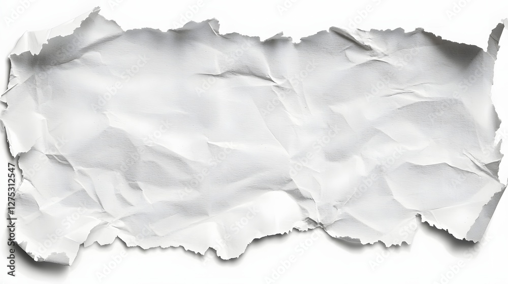 Leinwandbilder minimalist white torn paper strips with jagged rough edges isolated against a dark black background 