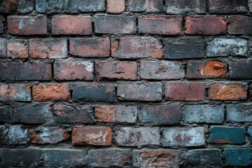 Obraz premium Weathered brick wall texture for urban exploration enthusiasts and backdrop creation aficionados
