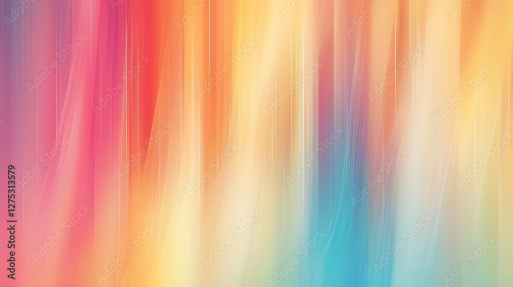 Aufkleber Soft and Vibrant Rainbow Gradient Backdrop with Ethereal Blur Effect   Ideal for Pride LGBTQ and Inclusive Digital Banners Posters and Social Media Graphics