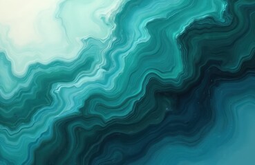 Fototapeta premium Abstract teal, blue, green art background. Liquid fluid grunge texture concept. Turquoise dark watercolor paper with flowing gradient sea effect, nature curve material.