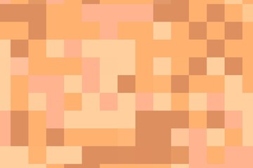 Vibrant orange square pixelated pattern with structured digital texture. Abstract futuristic concept