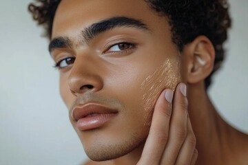 Naklejka premium Golden Skin Treatment for a Healthy Glow