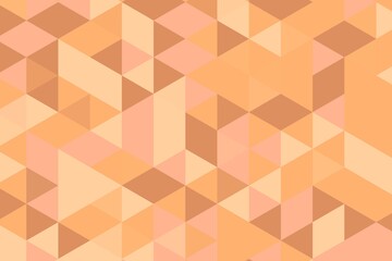 Geometric triangular pixelated orange pattern with a gradient effect. Abstract digital concept