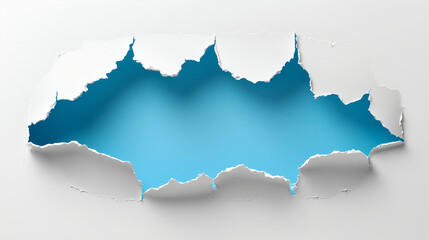 Fototapeta premium Torn paper effect revealing a vibrant blue background