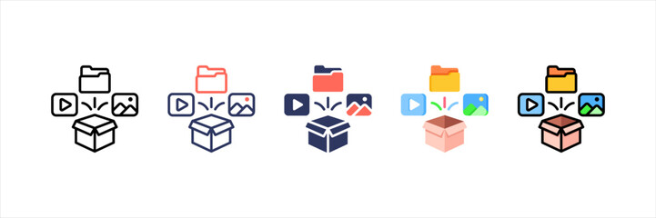 Content Multistyle Icon Set