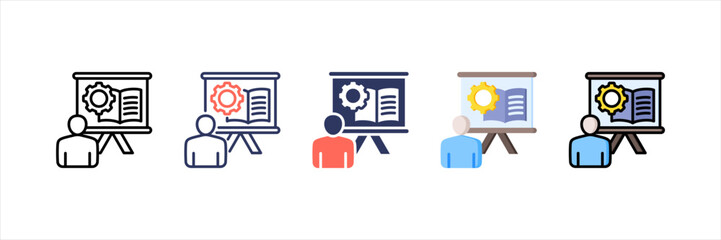 Training Multistyle Icon Set