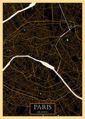 Paris France City Map

