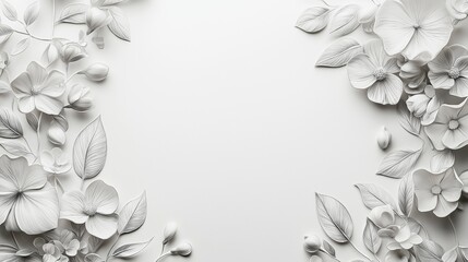 A delicate, photorealistic display of elegant floral arrangements, creating a soothing ambiance and capturing the intricate beauty of nature in a sophisticated design. Generative ai illustration