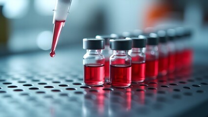 Precision in Healthcare: Syringe Prepares Vaccine from Vials of Red Serum