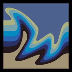 Colorful and wavy abstract background design wallpaper