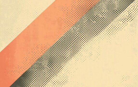 Vintage abstract design, diagonal stripes, halftone effect, textured background