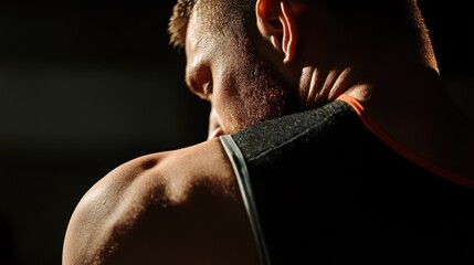 Sports injury from a dislocated shoulder during wrestling. Featuring rehabilitation and recovery