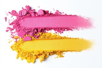 Fototapeta premium Stunning Pink and Gold Makeup Pigment Powder