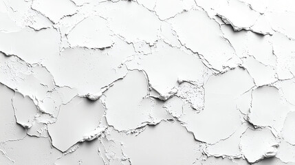 Obraz premium Textured white wall with cracked plaster effect
