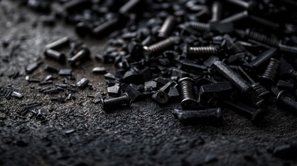 Dark Metal Scraps: A Black and White Industrial Photography