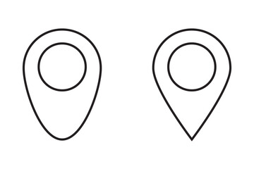 navigation path pin icon sign vector