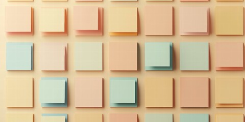 Colorful sticky notes. AI.