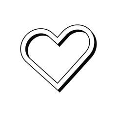 black popup heart icon