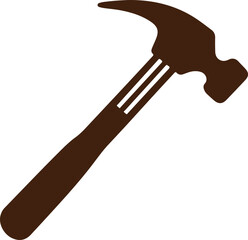 a single hammer silhouette vector