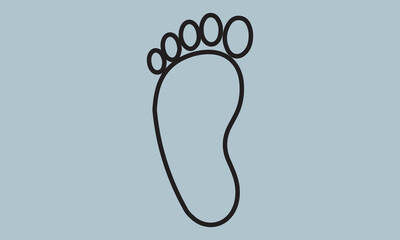 foot print on white background